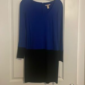 Royal/black banana republic dress